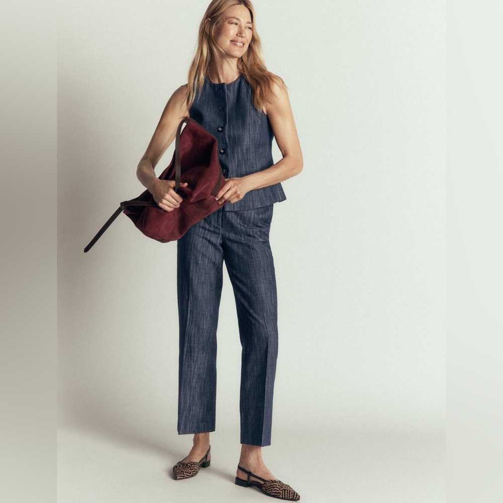 NWT Boden Canonbury Twill 7/8 Pants in Indigo